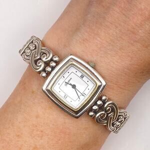 Vintage BRIGHTON SANTA ROSA Silver Plated Watch New Battery Works MSRP 120